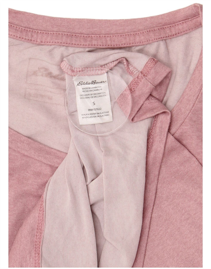 EDDIE BAUER Damen T-Shirt Top UK 10 Small Rosa Polyester
