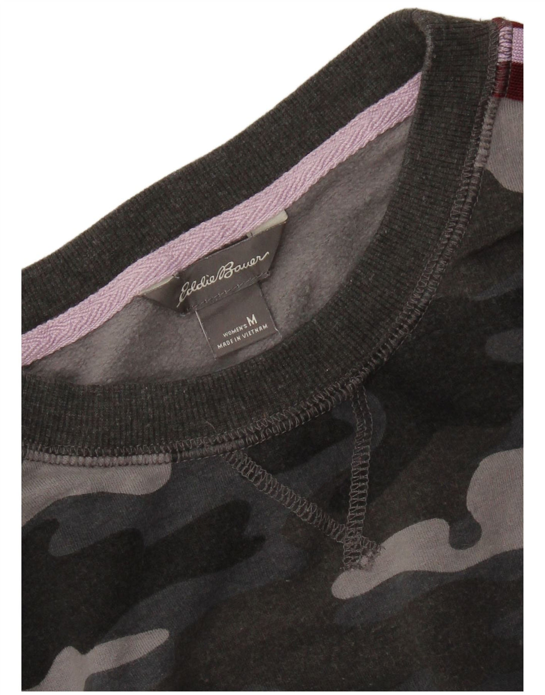 EDDIE BAUER Damen Sweatshirt Pullover UK 14 Mittelgraue Tarnung