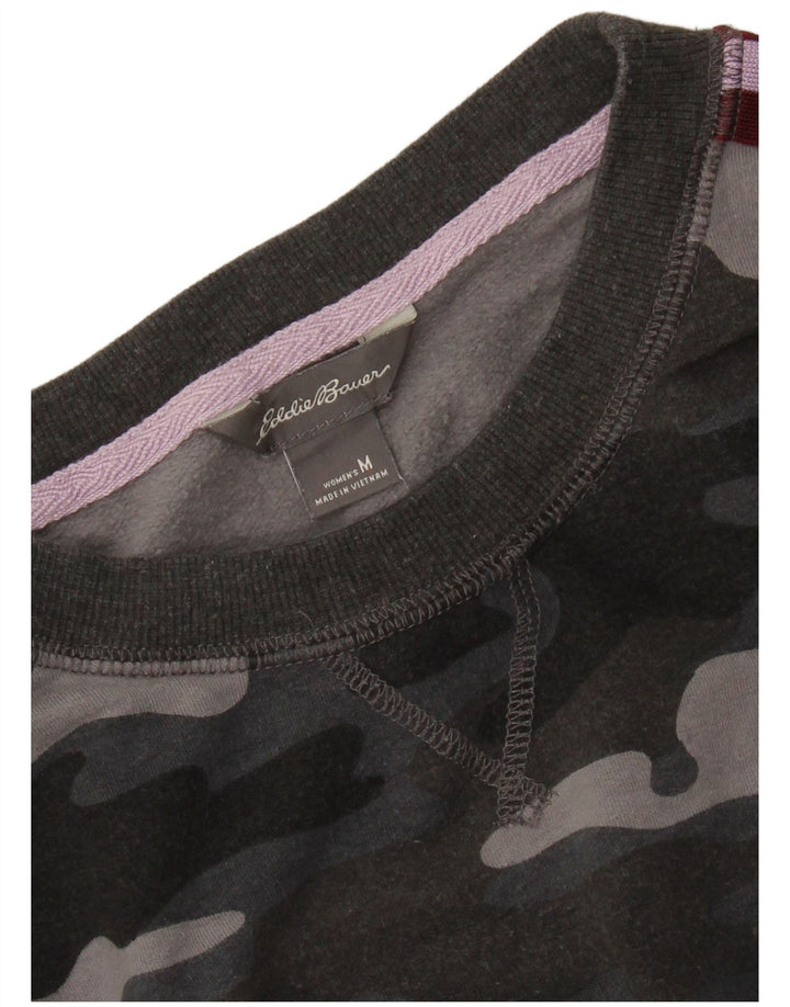 EDDIE BAUER Damen Sweatshirt Pullover UK 14 Mittelgraue Tarnung