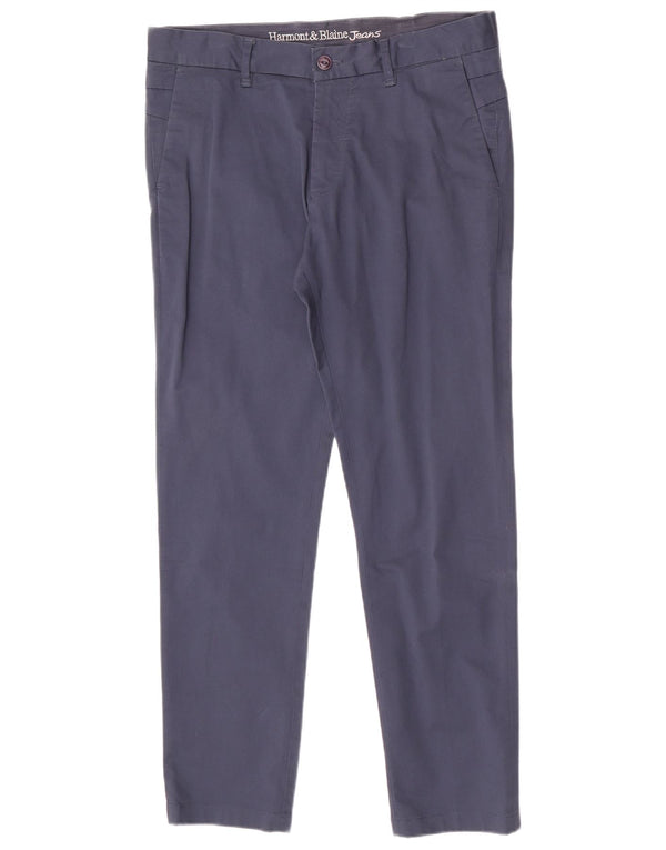 Harmont & Blaine Herren Slim Chino-Hose IT 48 Medium W34 L29 Marineblau