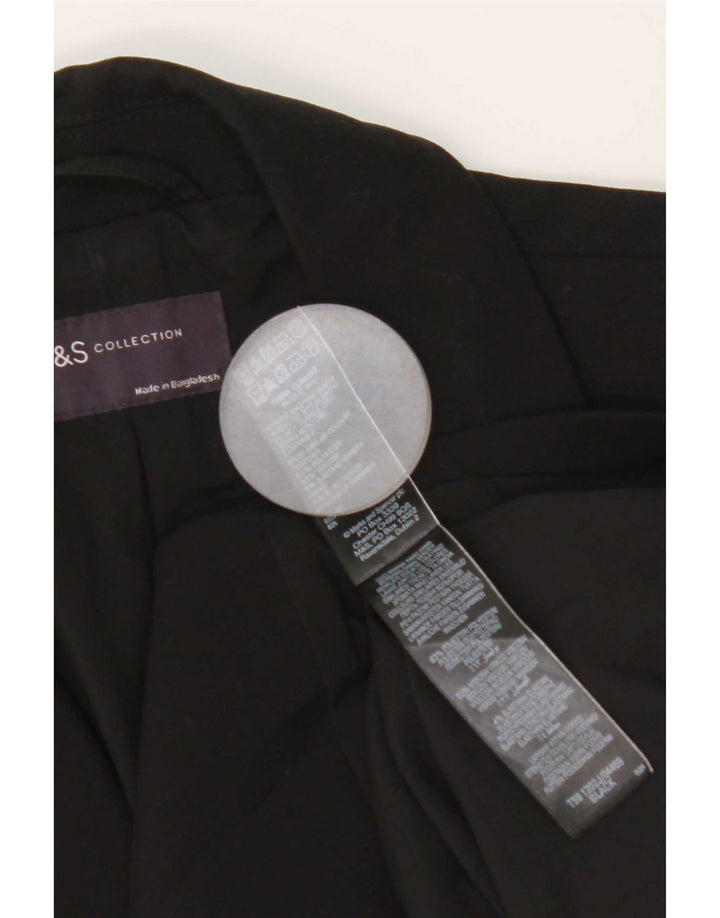 Marks & Spencer Damen-Blazer mit 1 Knopf, UK 12, Mittelschwarz, Polyester
