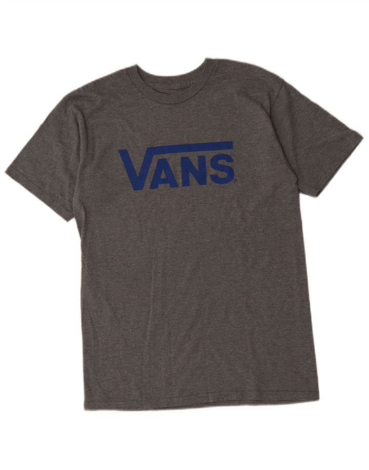 Vans Herren-T-Shirt mit Grafik, Größe S, Grau, Baumwolle