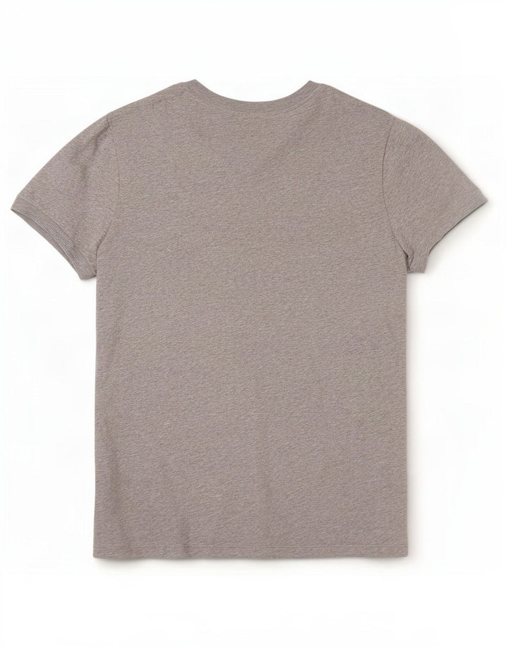 Adidas Damen T-Shirt Top UK 12 Mittelgraue Baumwolle