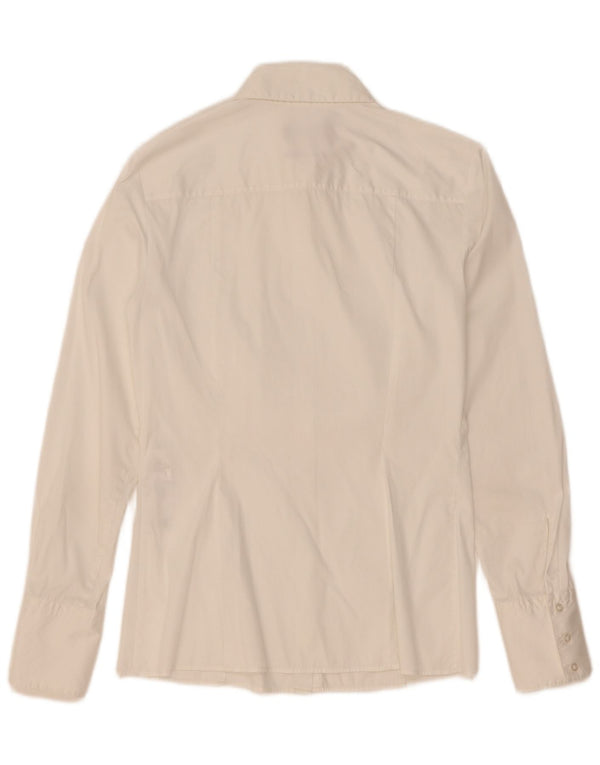 Hugo Boss Damenhemd EU 34 XS Weiße Baumwolle