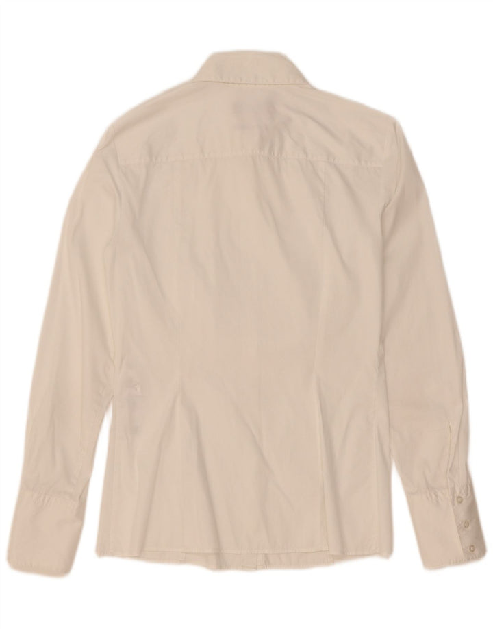 Hugo Boss Damenhemd EU 34 XS Weiße Baumwolle