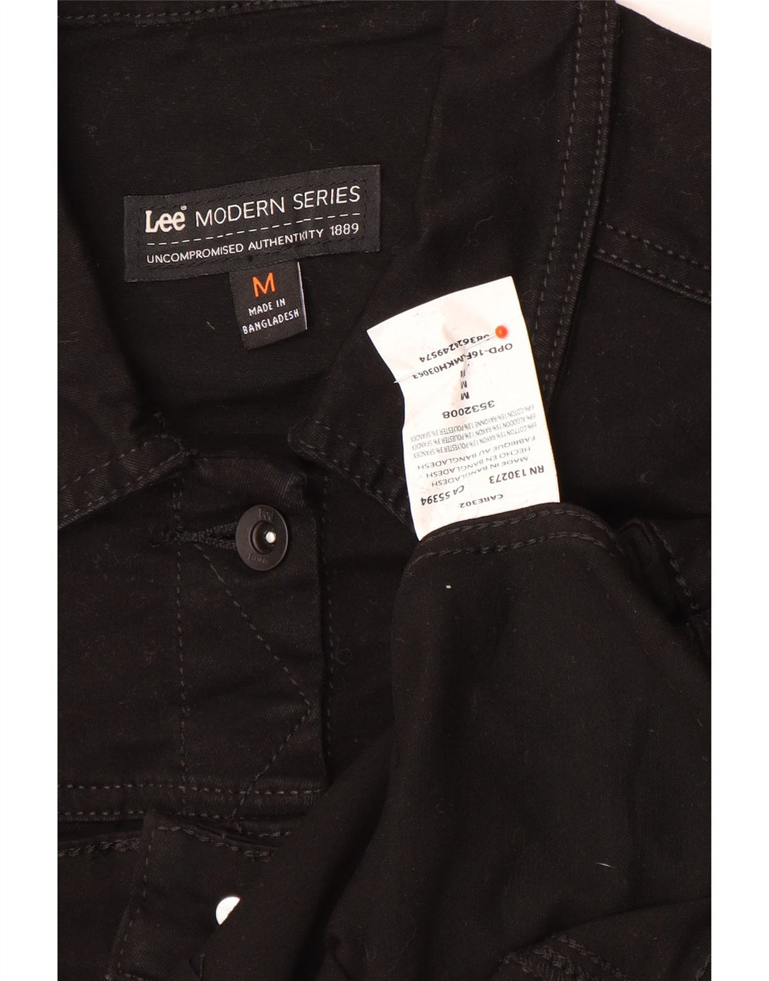 Lee Damen Jeansjacke UK 12 Medium Schwarz