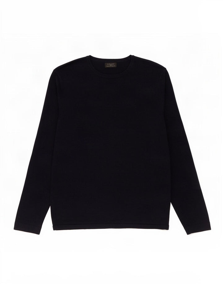 Zara Herren-Pullover mit U-Boot-Ausschnitt, mittelgroß, Marineblau