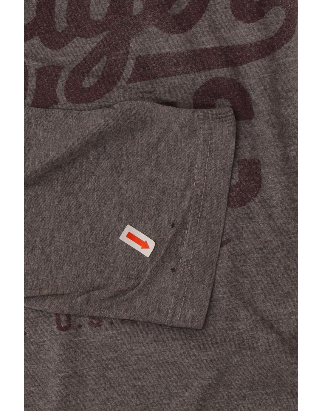 TOMMY HILFIGER Herren Grafik-Top Langarm Große graue Baumwolle