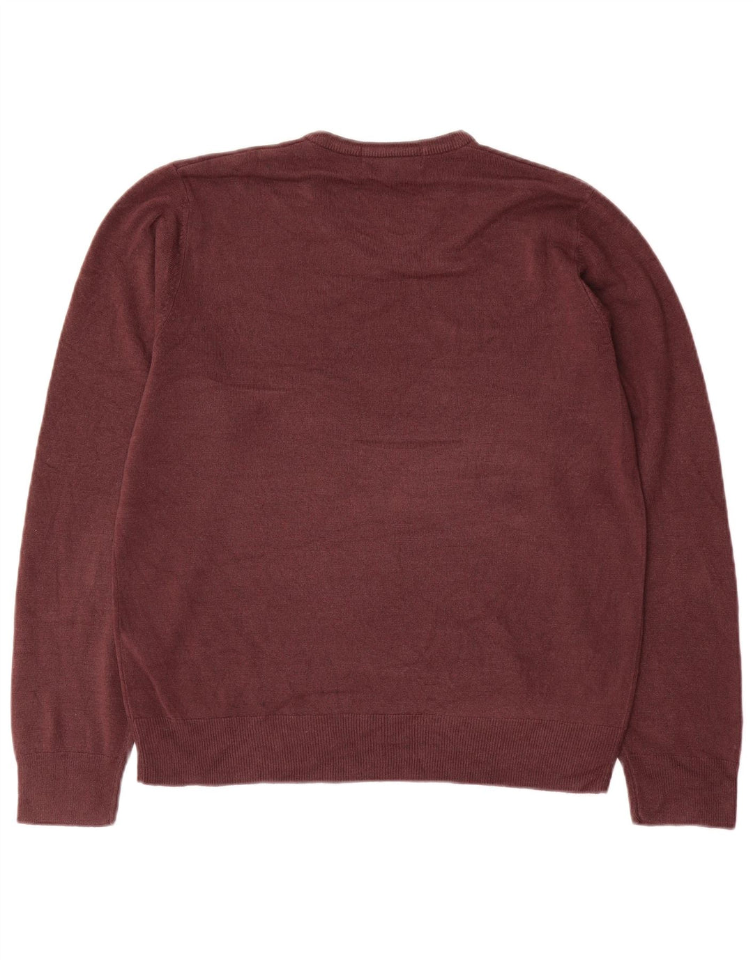 Marks & Spencer Herren-Pullover mit V-Ausschnitt, mittelbraunes Acryl