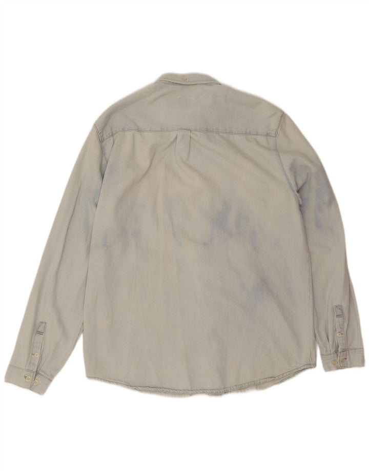 Zara Herren Jeanshemd XL Blaue Baumwolle