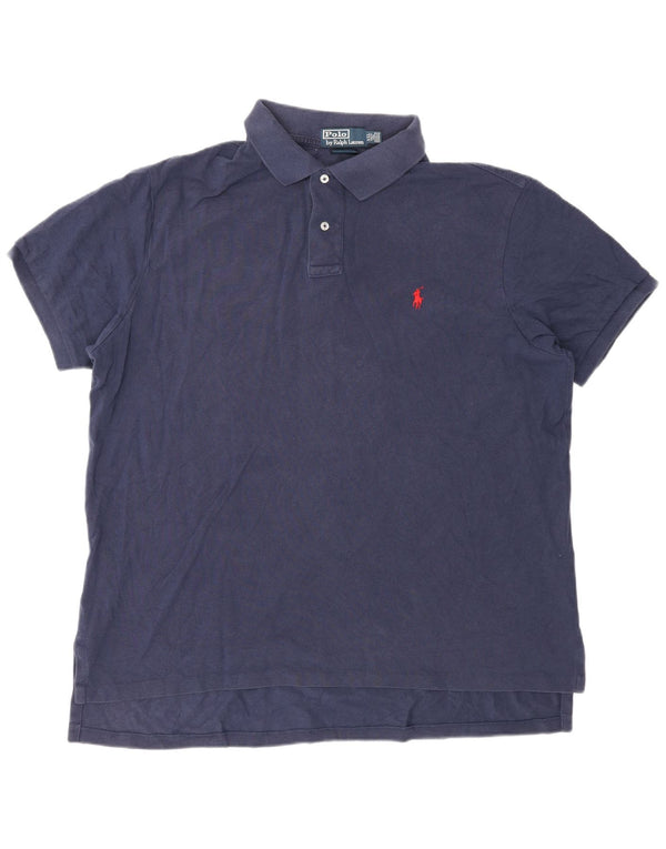 Polo Ralph Lauren Herren-Poloshirt mit individueller Passform, 2XL, Marineblau, Baumwolle