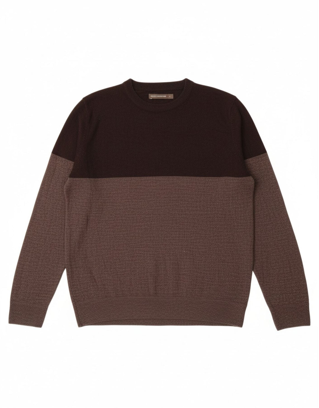 FRENCH CONNECTION Mens Crew Neck Jumper Sweater Large Black Colourblock