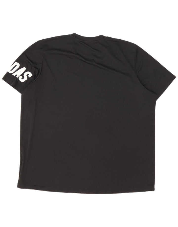 Adidas Herren Grafik T-Shirt Top 2XL Schwarz Polyester