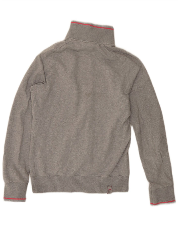 Adidas Damen Trainingsanzug Top Jacke UK 10 Small Grau Baumwolle