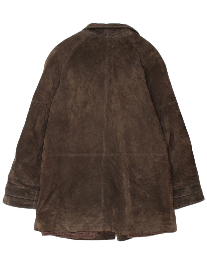 Oviesse Damen Wildledermantel IT 44 Mittelbraunes Leder