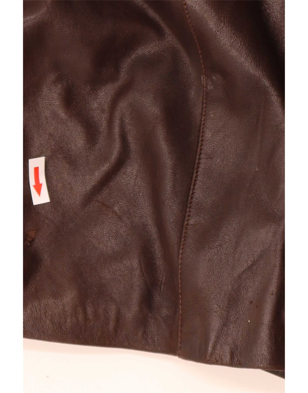 Vintage Damen Ledermantel UK 14 Groß Braun