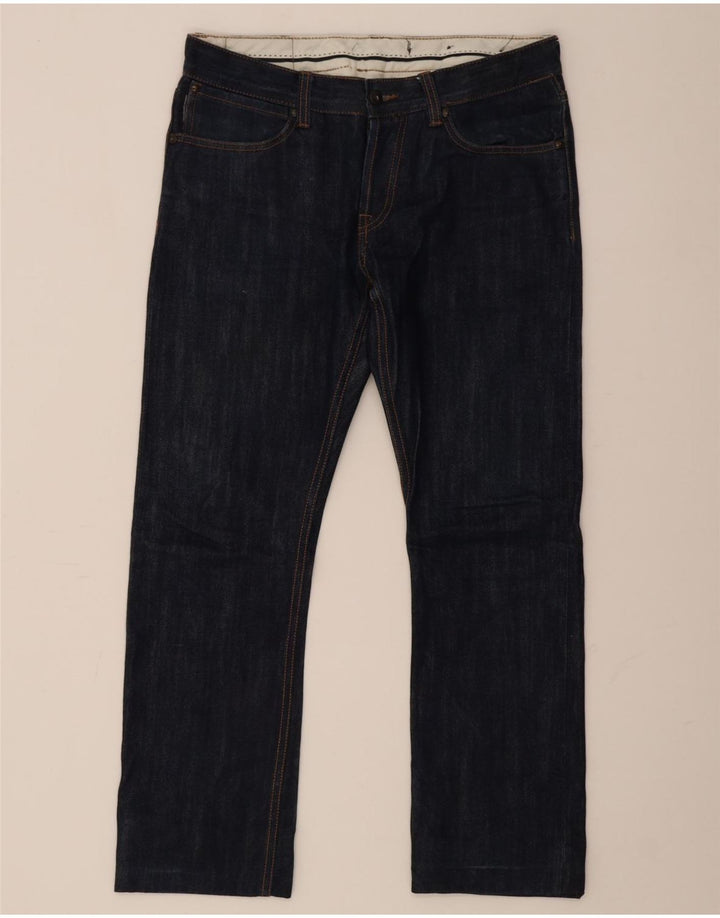 French Connection Damen Straight Jeans W32 L27 Marineblaue Baumwolle