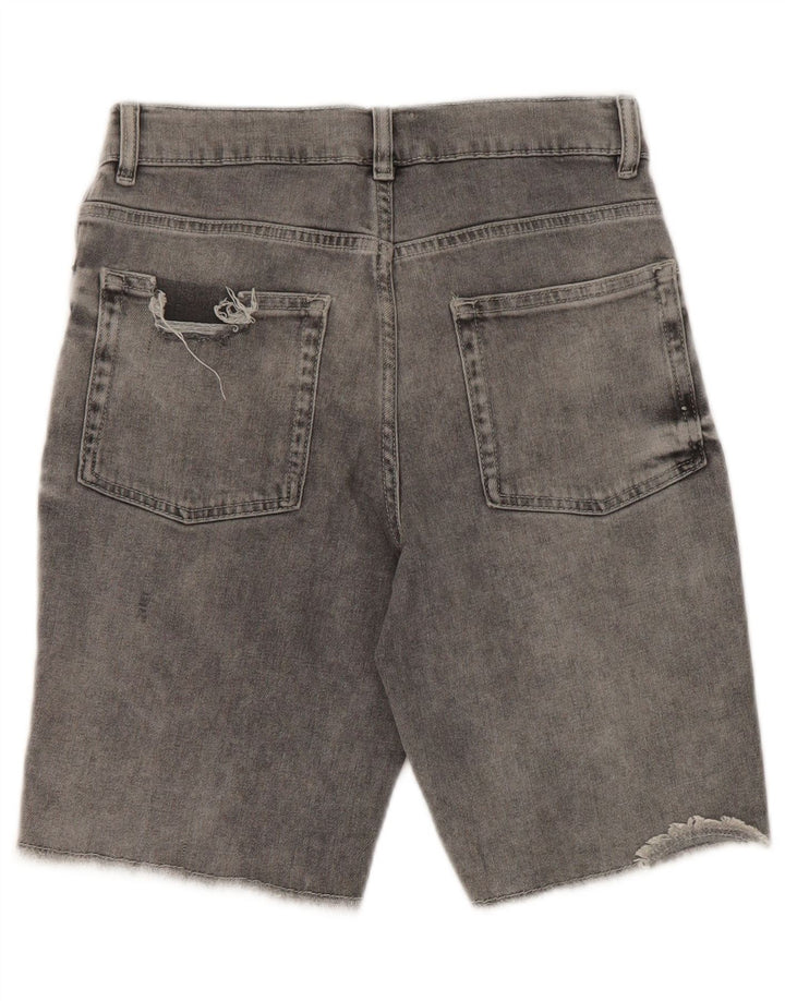 Zara Distressed Denim Shorts für Jungen, 13–14 Jahre, W26, graues Polyester