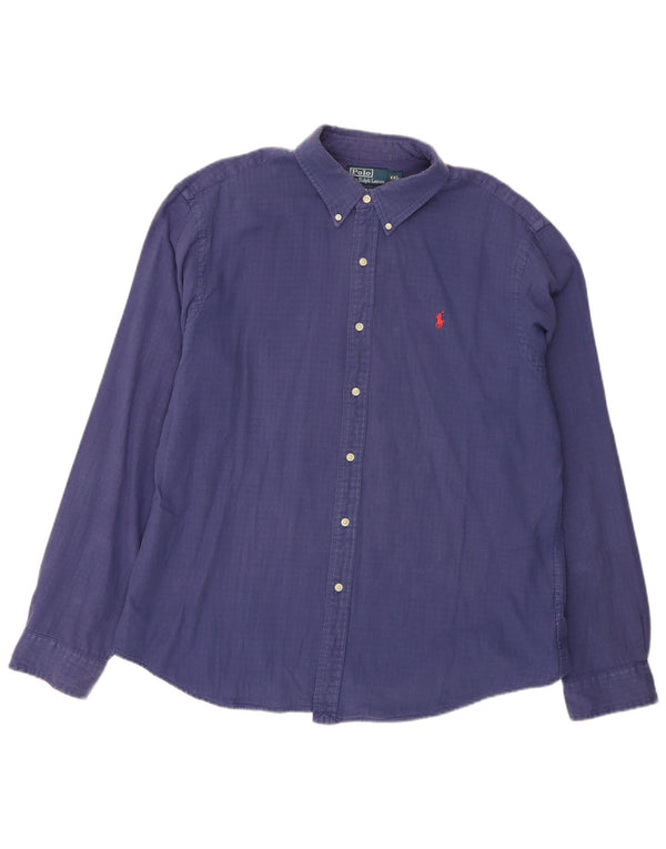 Polo Ralph Lauren Herren Slim Fit Poloshirt 2XL Lila Baumwolle