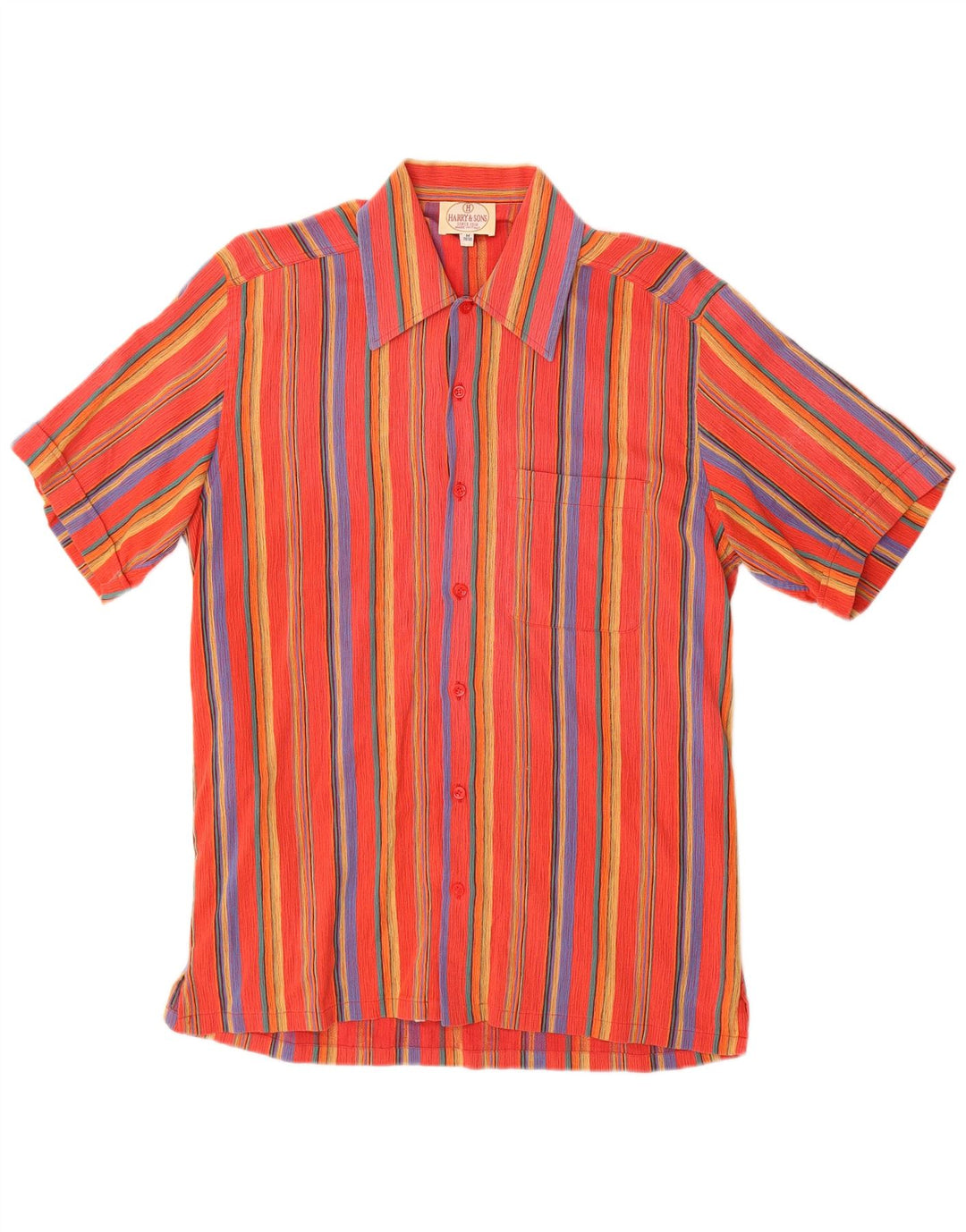 Harry & Sons Damen-Hemd, Größe 39/40, mittelgroß, mehrfarbig gestreift