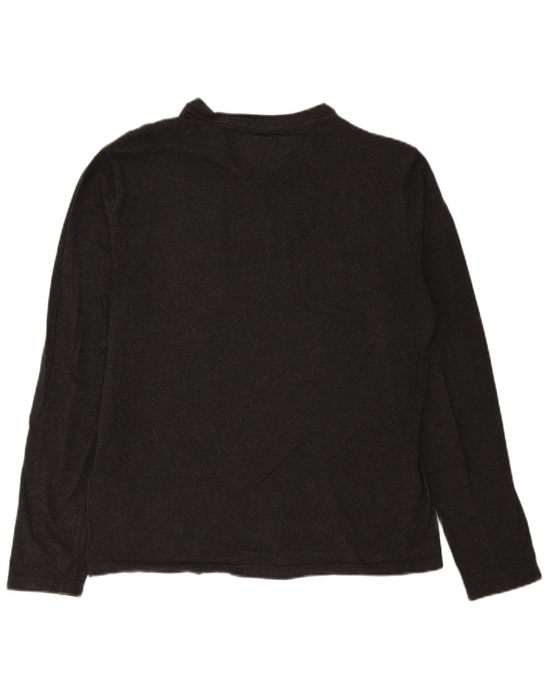 Tommy Hilfiger Herren-Oberteil, langärmelig, mittelgraue Baumwolle