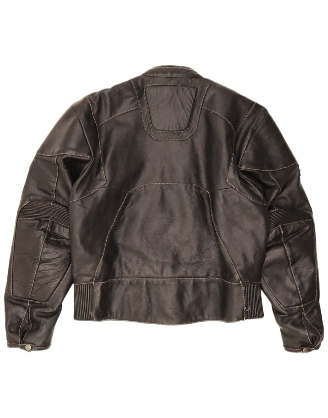 POLO Damen Leder Racer Jacke UK 14 Mittelschwarzes Leder