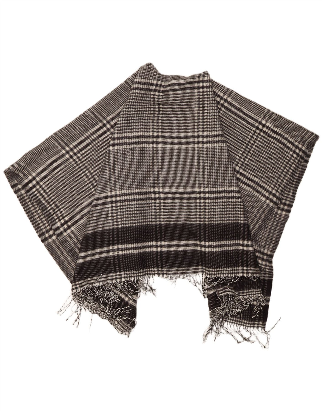 Marks & Spencer Damen Cape-Cardigan-Pullover, Einheitsgröße, schwarzer Hahnentrittmuster