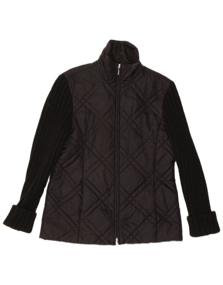 Max & Co. Damen Steppjacke UK 10 Small Schwarz Polyamid