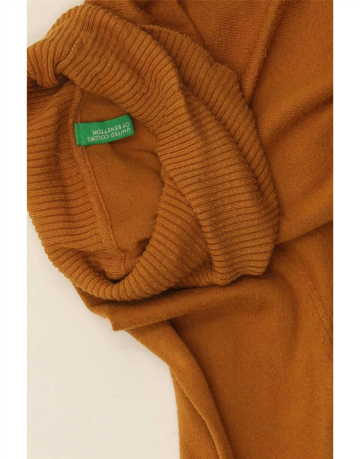 Benetton Rollkragenpullover für Damen, Gr. 8, Gelb