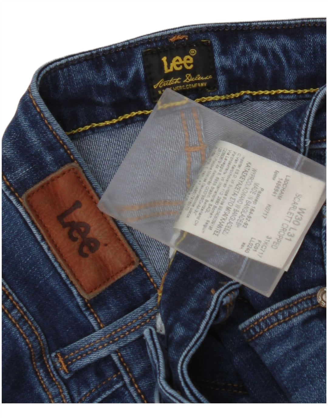 LEE Damen Scarlett verkürzte Jeans W30 L25 Blaue Baumwolle