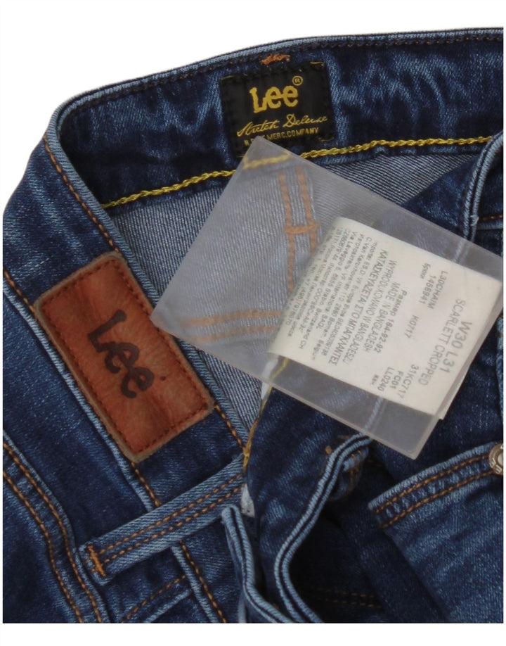 LEE Damen Scarlett verkürzte Jeans W30 L25 Blaue Baumwolle