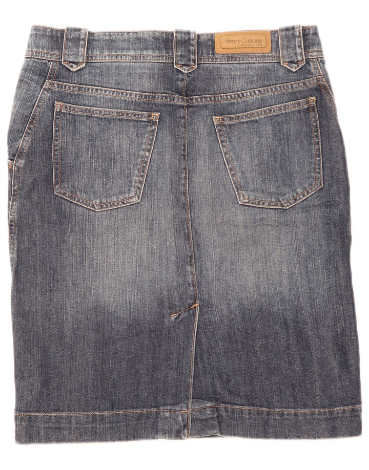 Henry Cottons Damen Jeansrock IT 42 Medium W30 Blaue Baumwolle
