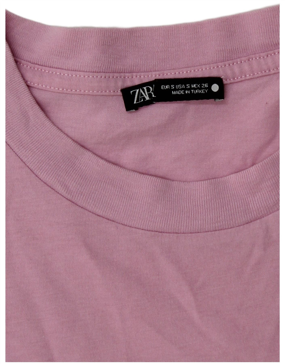 Zara Damen Crop T-Shirt Top UK 10 Small Pink