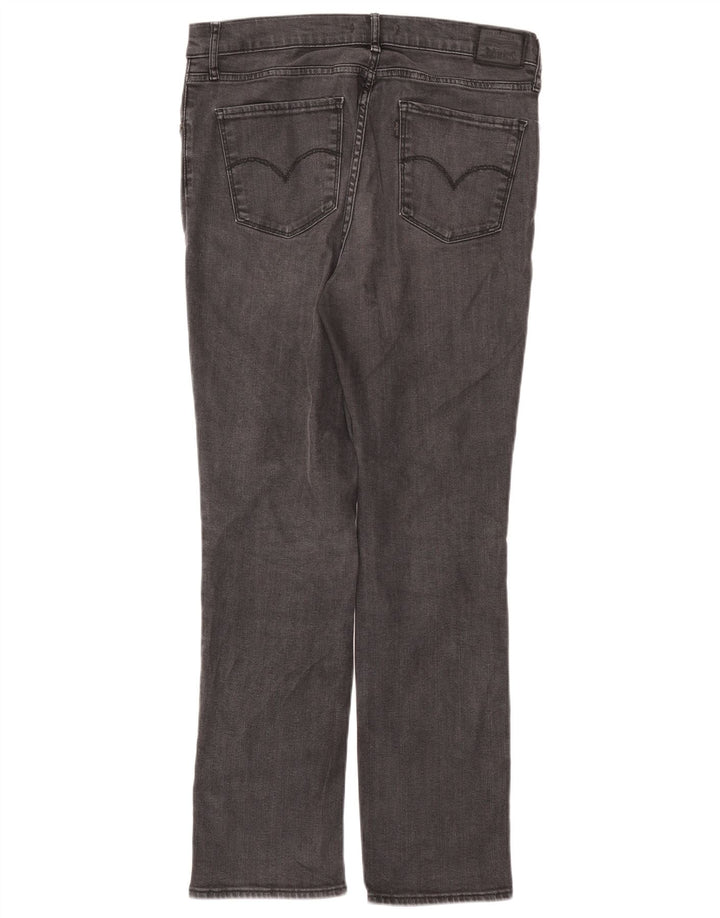 Levi's Damen 724 High Rise Straight Jeans W32 L30 Grau Lyocell