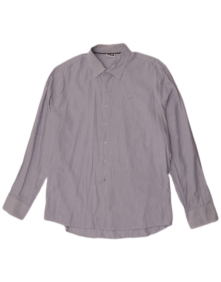 Fila Herrenhemd 2XL blau gestreift aus Baumwolle