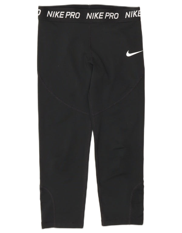 Nike Dri Fit Grafik-Leggings für Mädchen, 12–13 Jahre, Größe L, Schwarz