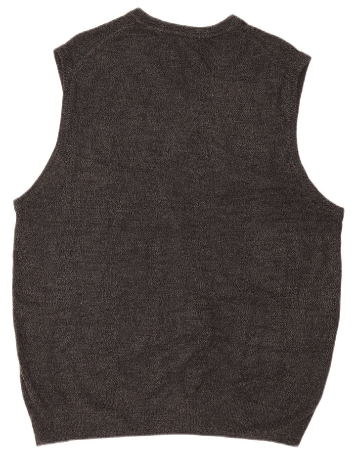 DOCKERS Mens Vest Tank Top 2XL Grey Acrylic