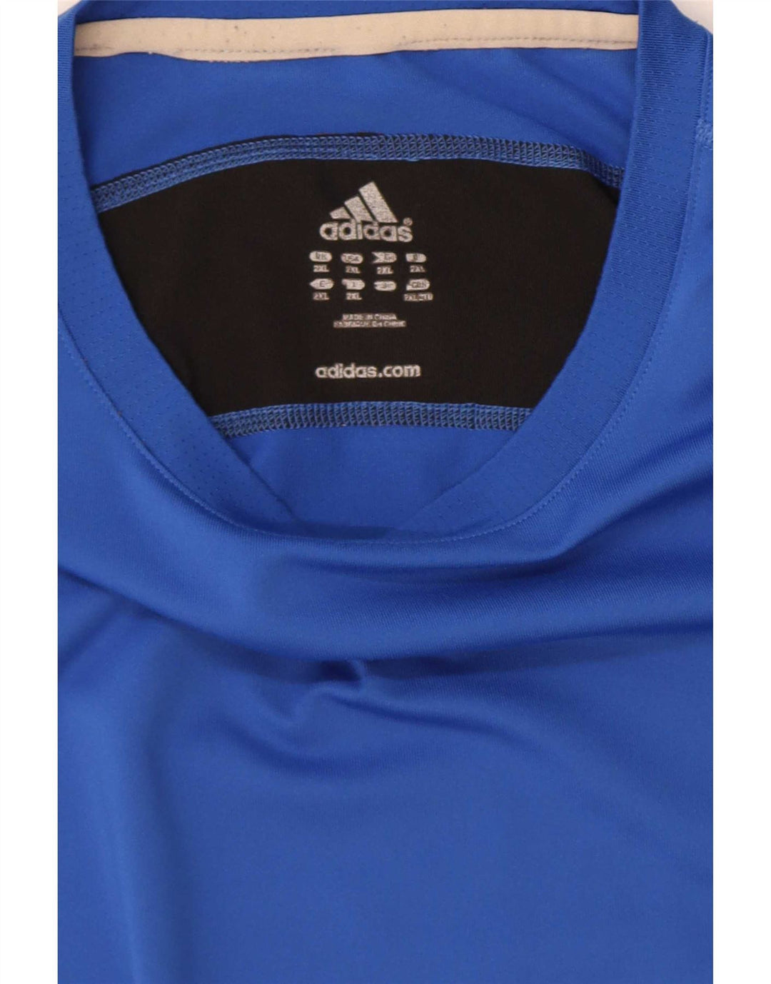 Adidas Herren T-Shirt Top 2XL Blau Colourblock