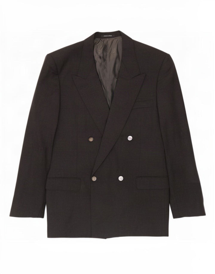 Yves Saint Laurent Herren Zweireihige Blazerjacke IT 52 XL Graue Wolle