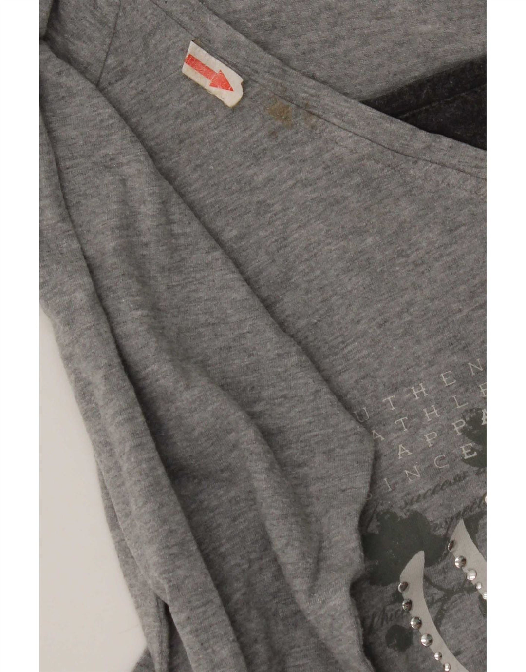 Champion Damen Heritage Fit Graphic Top Langarm UK 12 Mittelgrau