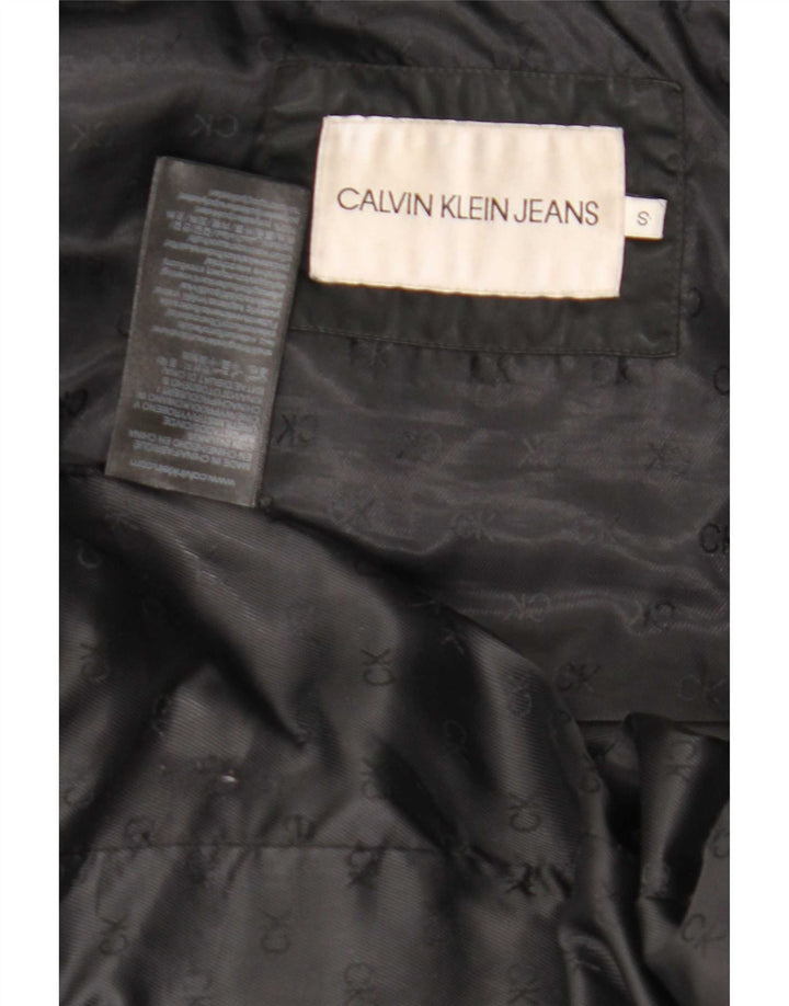 Calvin Klein Jeans Damen-Jacke mit Kapuze, gepolstert, UK 10, Größe S, Schwarz, Polyester