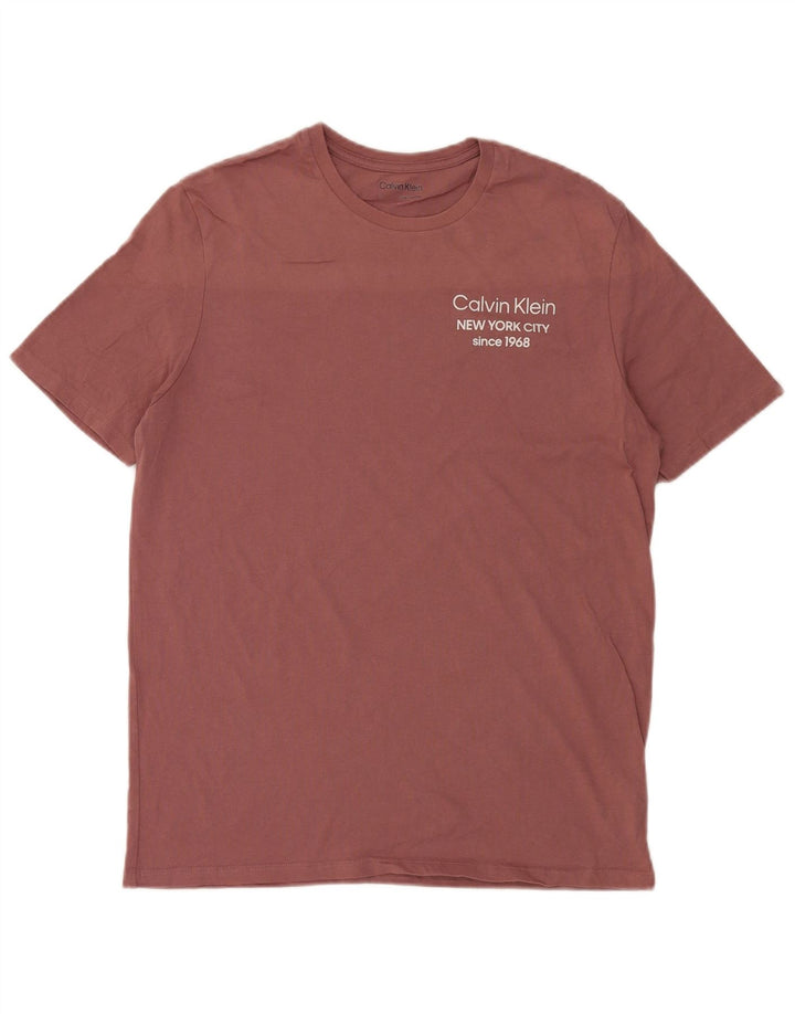 Calvin Klein Herren T-Shirt mittelbraune Baumwolle