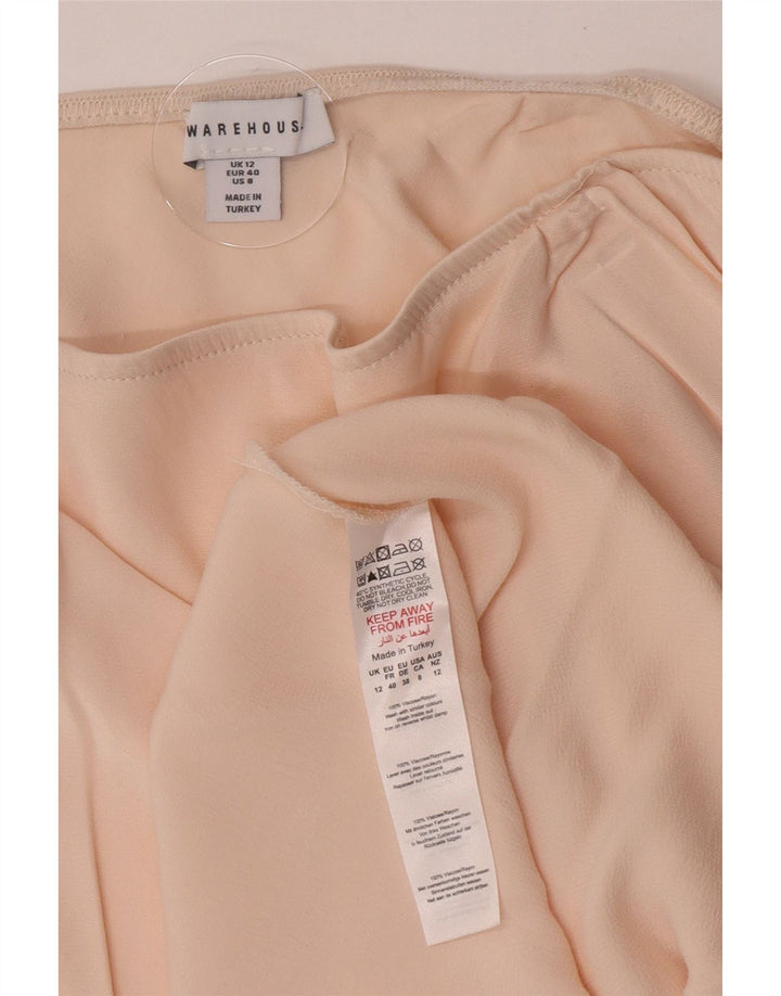 Warehouse Damen Maxirock UK 12 Medium W28 Beige Viskose