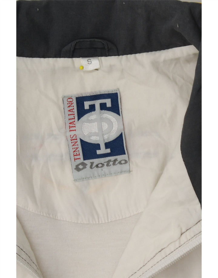 LOTTO Herren-Trainingsanzugoberteil mit lockerer Passform und Grafik, Größe S, Weiß, Farbblock