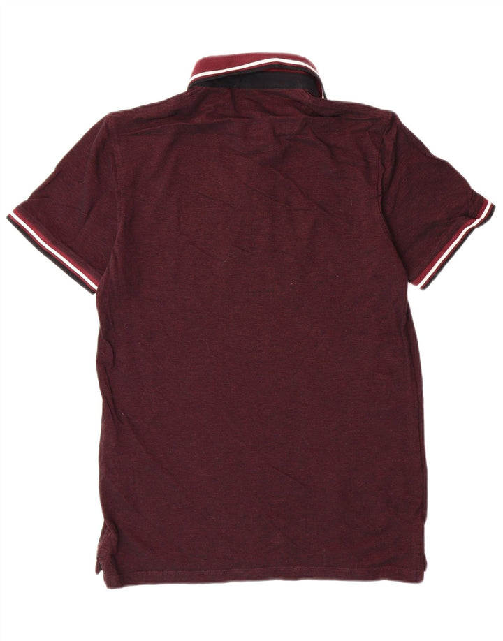 JACK & JONES Herren-Poloshirt aus mittlerer burgunderroter Baumwolle