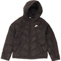 Nike Wattierte Jacke mit Kapuze für Jungen, 12–13 Jahre, Größe L, Schwarz, Polyester
