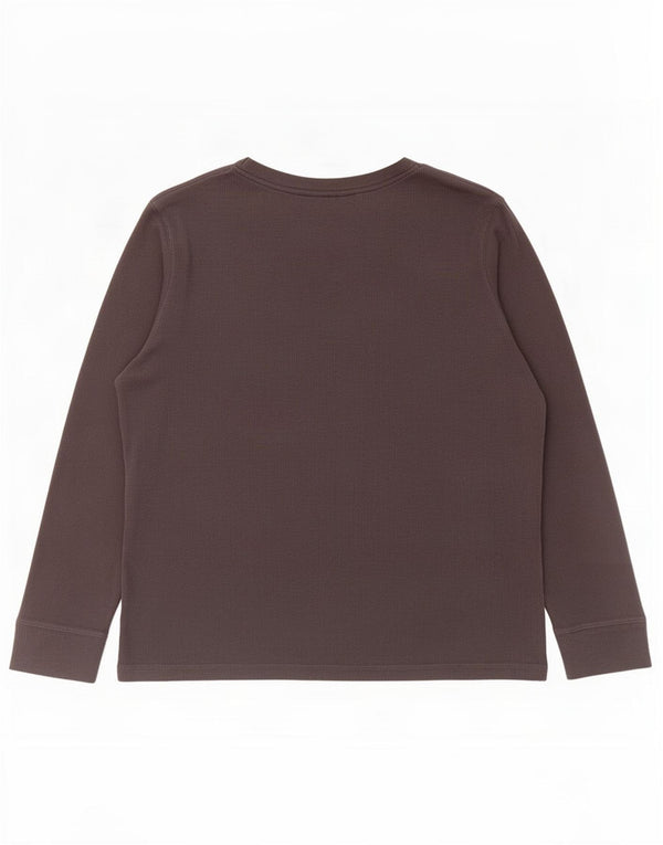Marks & Spencer Damen Top Langarm UK 20/22 2XL Graue Baumwolle