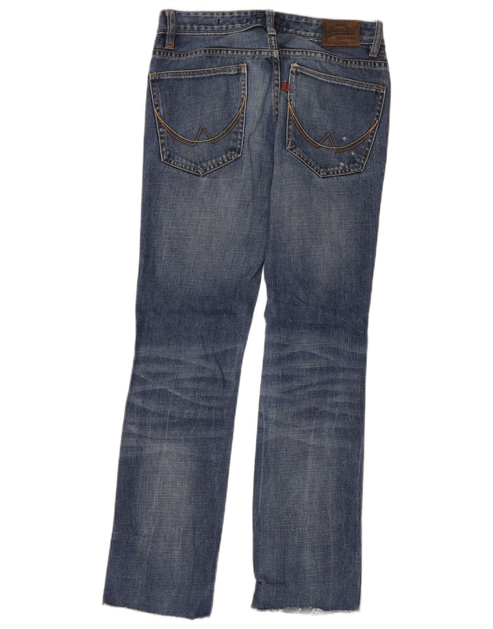 Superdry Damen Distressed Slim Jeans W28 L32 Blaue Baumwolle