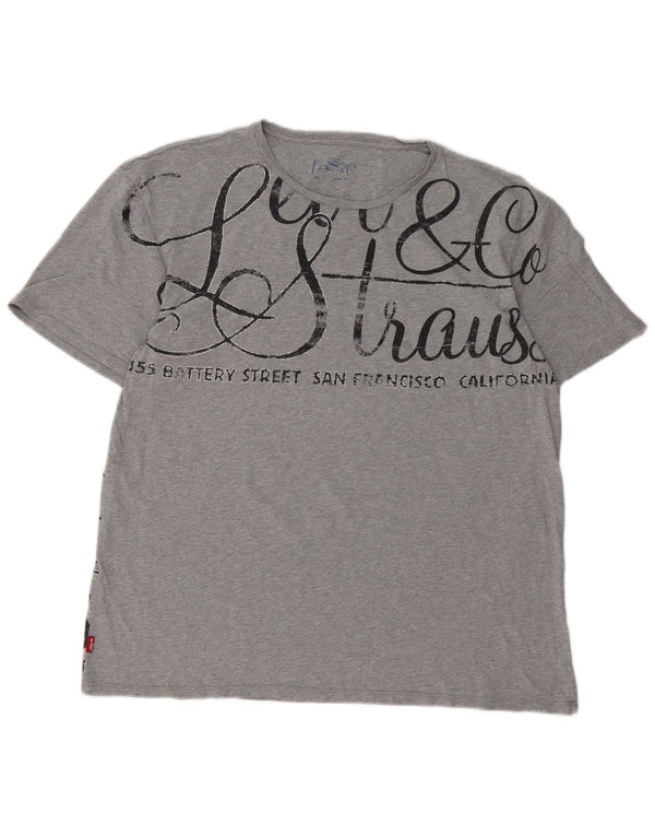Levi's Herren-T-Shirt mit Grafik, XL, graue Baumwolle