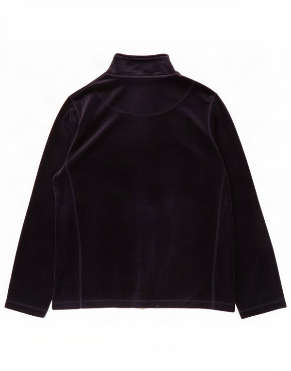 Marks & Spencer Damen Samt-Trainingsoberteil, Jacke, UK 18, XL, Marineblau